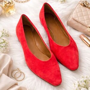 Aquatalia Red Suede Heels